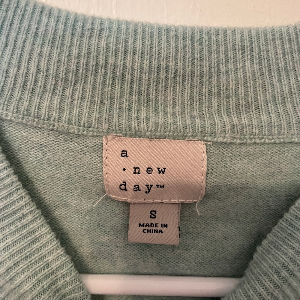 A New Day Mint Green Knit Sweater - Picture 2 of 6